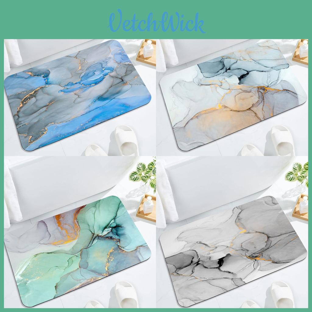 Modern Minimalist Polyester Absorbent Bathroom Mat With Non Slip Backing For Home Use