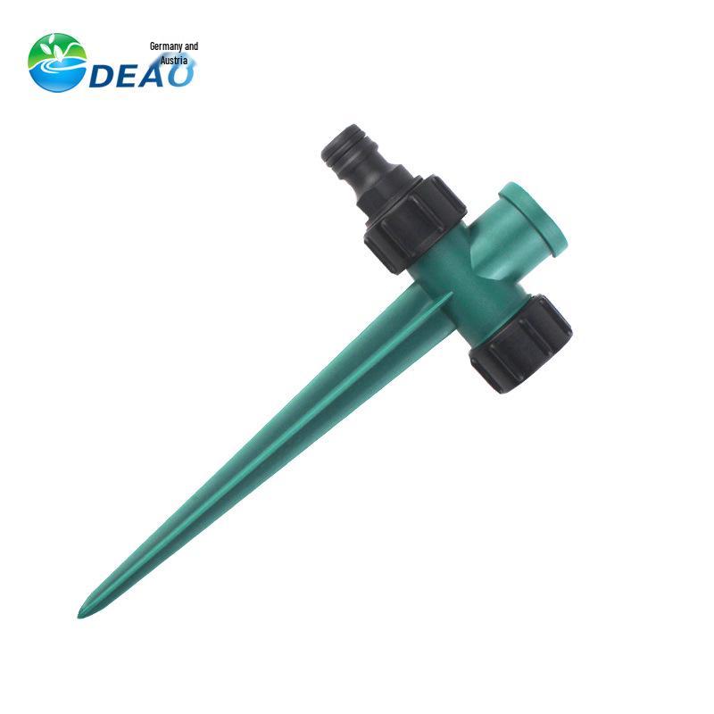 360° Rotating Plastic Ground Stake Sprinkler for Garden Irrigation
