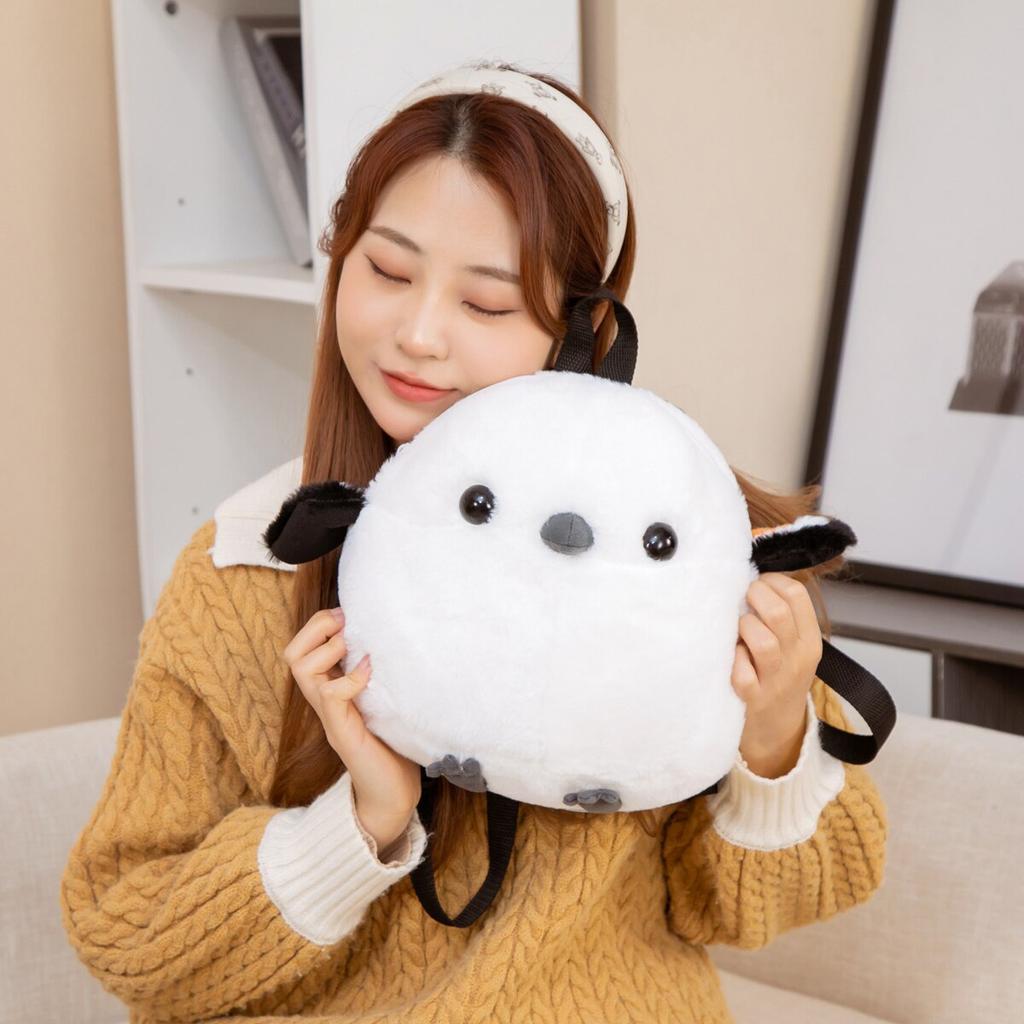 Stuffed Lovely Sparrow Plush Backpack Toys Cute Long -Tailed Tit Dolls Decorative Backpack For Children Girls Birthday Gifts