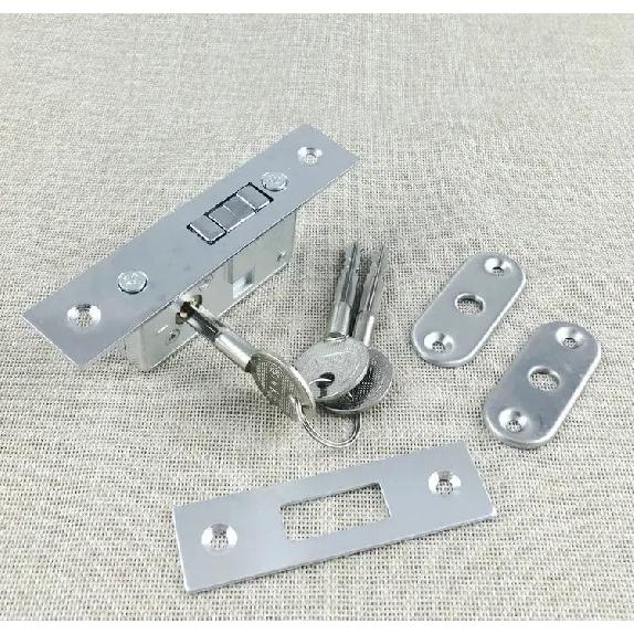 Invisible/Mortise lock,Sliding Door Invisible Hook lock,Alloy Lock body,For Framed Glass Door,strong, durable,Door Hardware