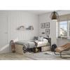 GAMI Erquy Children's Bed with Storage - Light Kronberg Oak and Black Decor - 90 X 200 Cm