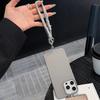 Kožená textura Lanyard Pouzdro na iPhone pro iPhone 12-17 s ručním popruhem, Jednobarevné