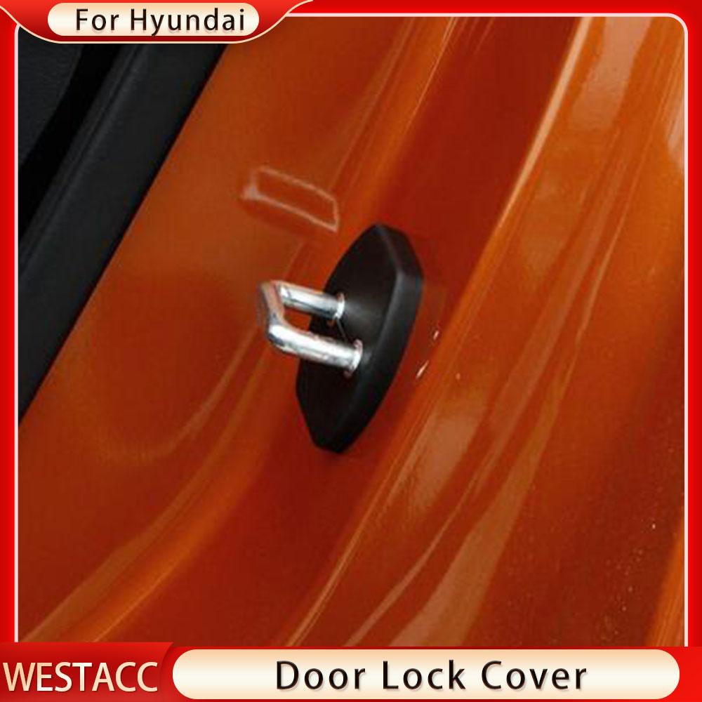 4 teile/satz ABS Auto Türschloss Abdeckung Schutz Aufkleber für Hyundai Tucson Sonata Creta Ix25 Kona Solaris 2016- 