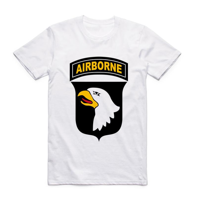 2019Summer New Fashion Men Print Confederate US Army 101st Airborne T-shirt O-Neck Short Sleeves Homme Cool Top Tee Swag T Shirt