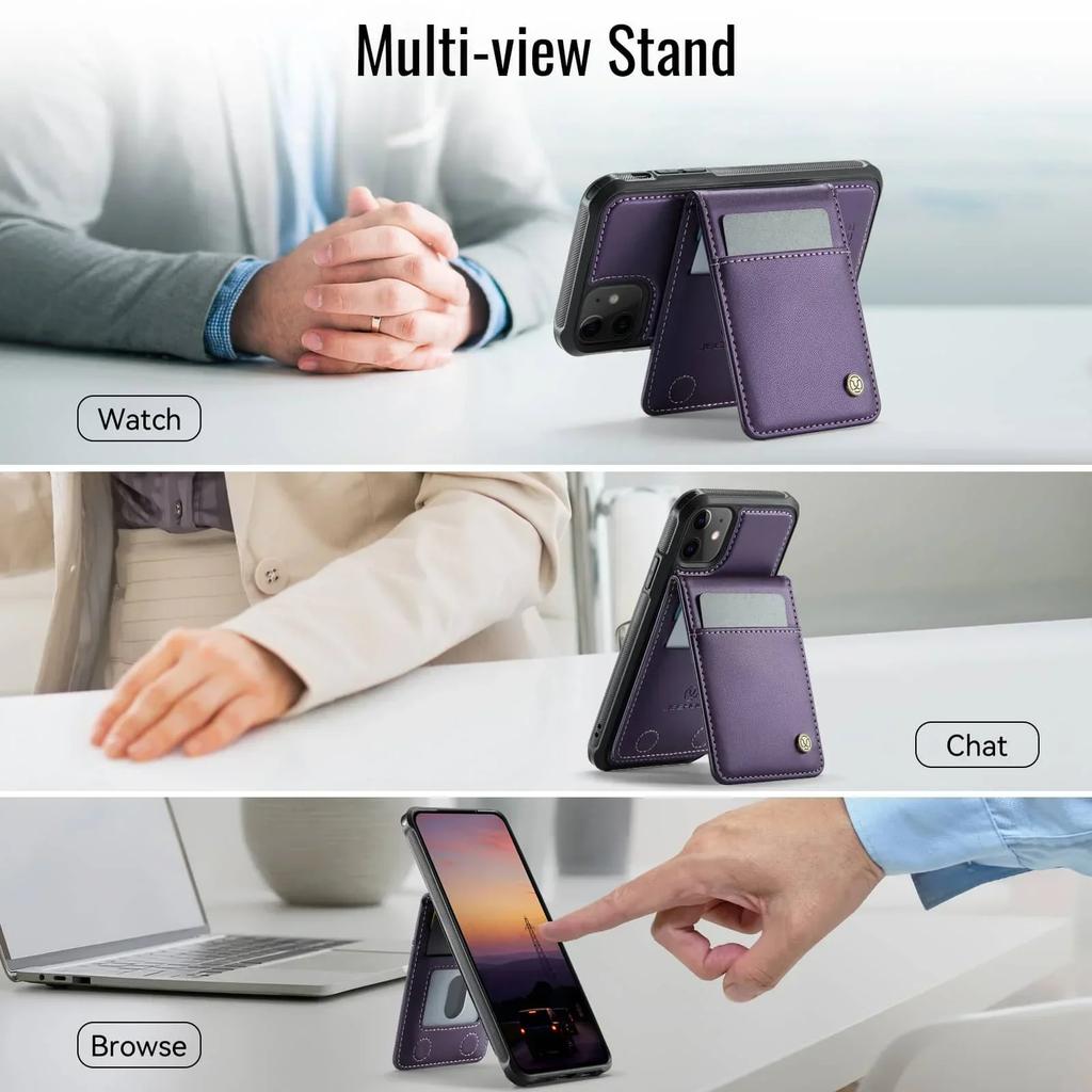 Magnetic 2 in 1 Detachable for iPhone 13/12/11 Pro Max X XS XR XS Max SE 2025 Wallet Case with Card Holder, Magnetic Flip Cover