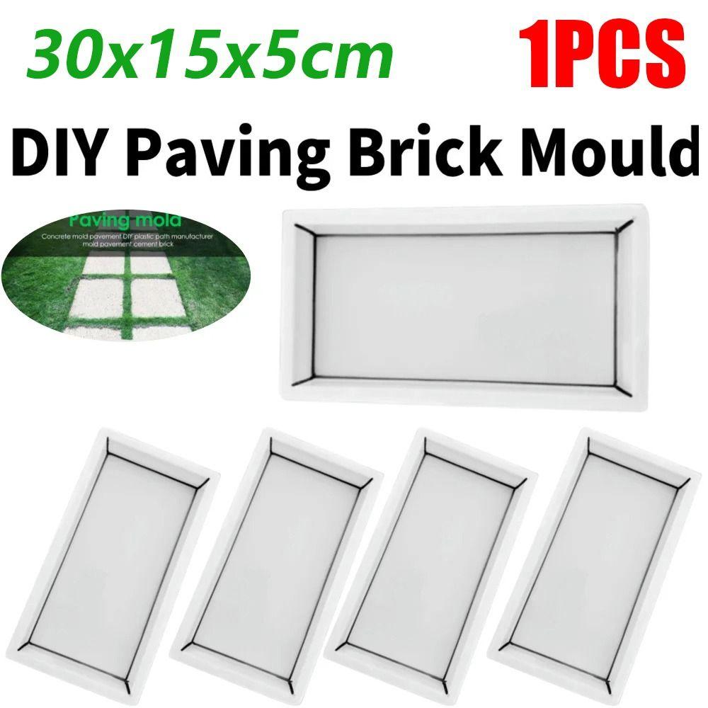 1Pcs 30x15x5cm Paving Brick Mould Plastic Rectangle Stepping Stone Paver Reusable DIY Walkway Brick Mold