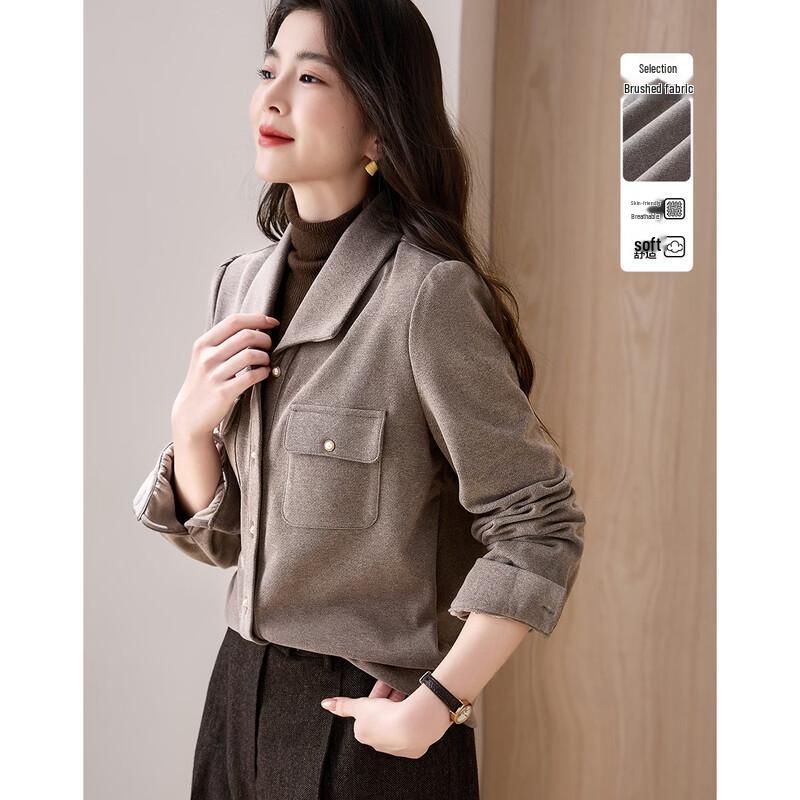 Demana Women s Hyaluronic Acid Infused Winter Commuter Shirt L