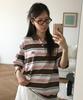 CGP Multi-Stripe Short-Sleeve Collared T-Shirt - Brown