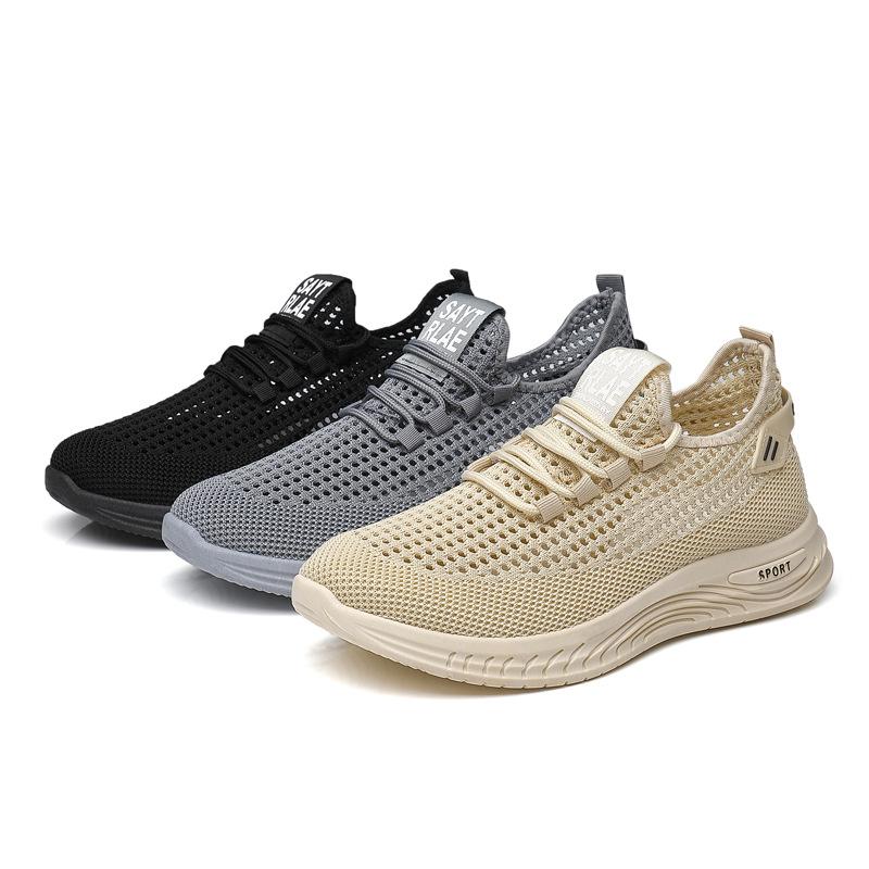 Summer new breathable true fly weaving light non-slip wear-resistant walking ultra-light shoes