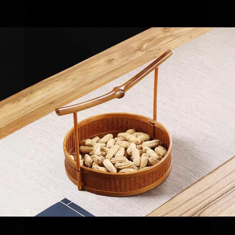 Handmade Bamboo Woven Retro Storage Basket
