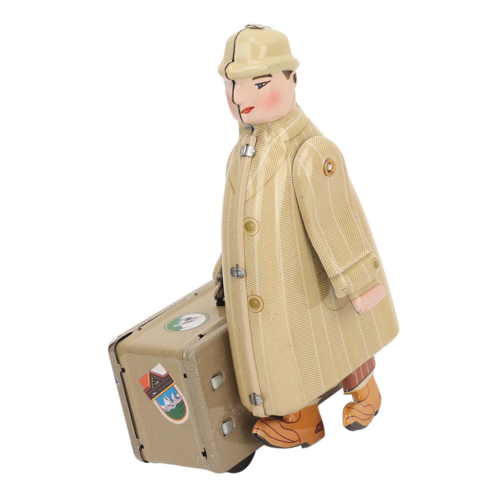 

Заводная ходячая игрушка «Путешественник», Ностальгическая ретро заводная игрушка, Коллекция для взрослых, Жестяная заводная игрушка, Домашний бар, Декорация