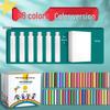 Large Dustless Erasable Chalk Set - Water-Soluble, Colored & White for Teachers & Kids