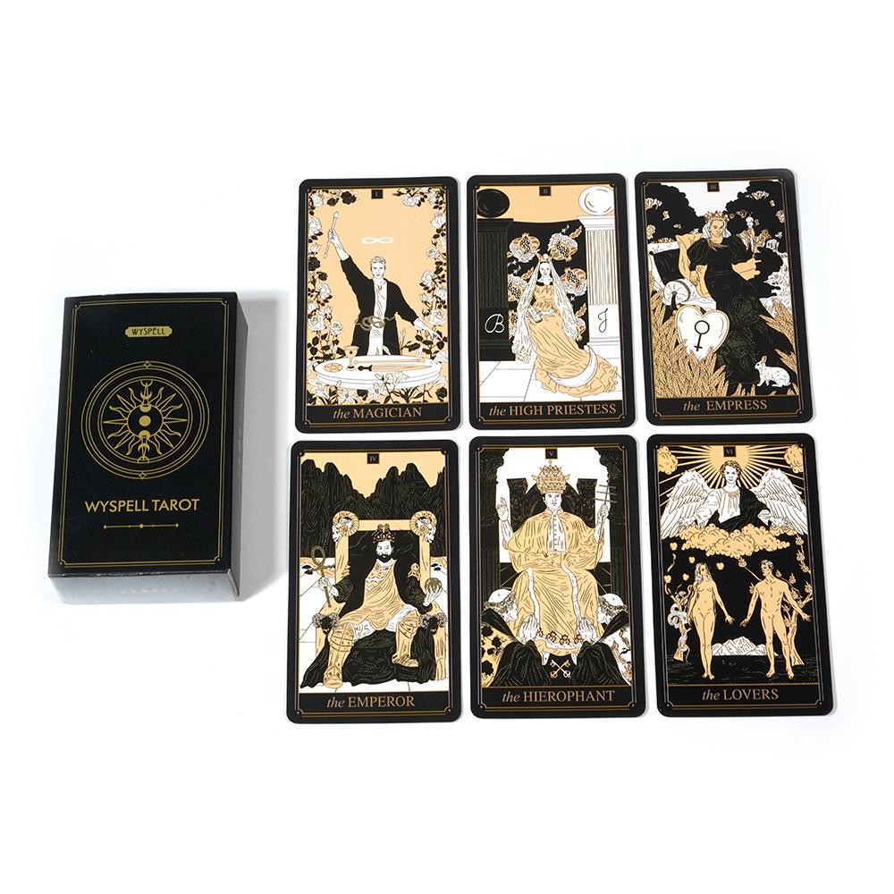

Wyspell Modern Tarot Unique Tarot Cards Beginner Set 78 шт. Карты на основе традиционного Таро Райдера 10,3*6 см