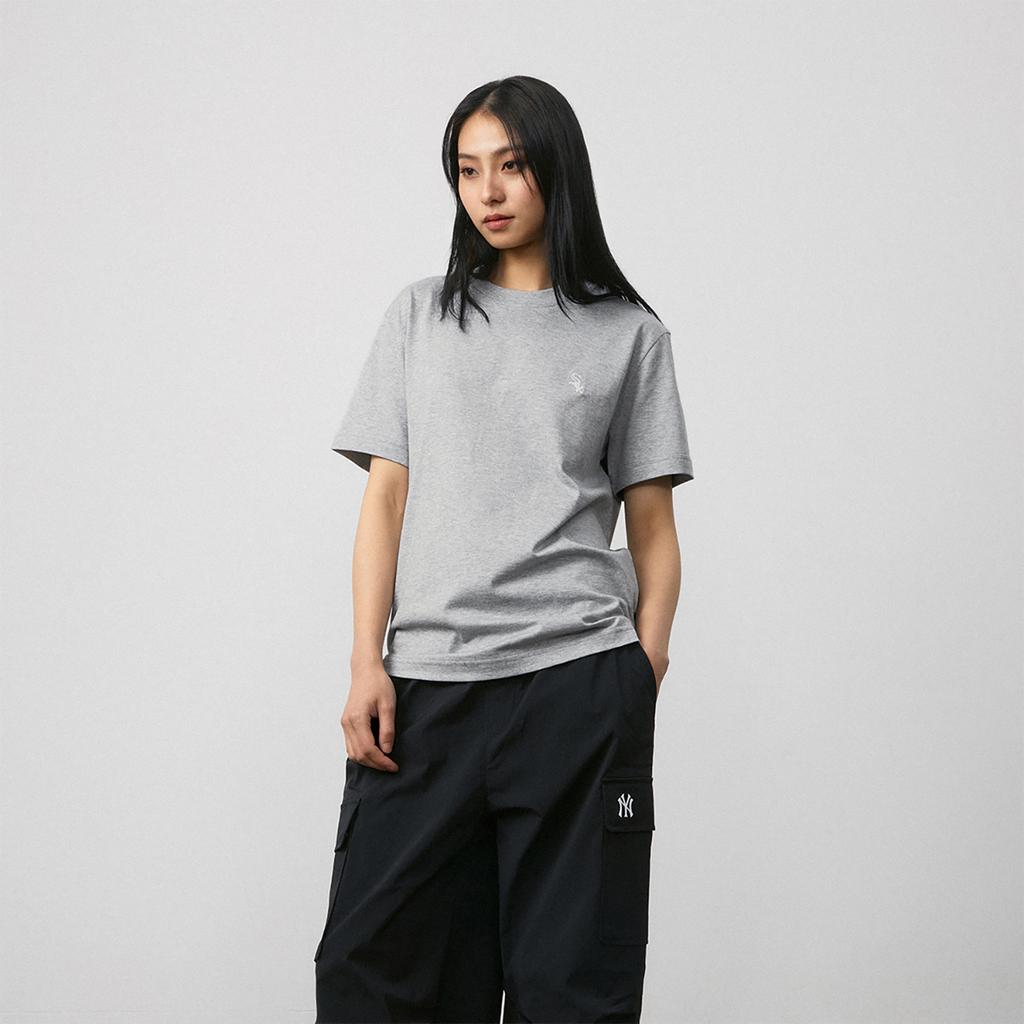 New MLB x SHISHANGYUNDONGXILIE X JICHUHUIBIAO T Shirt Unisex Gray 3ATSB0243-44MGS