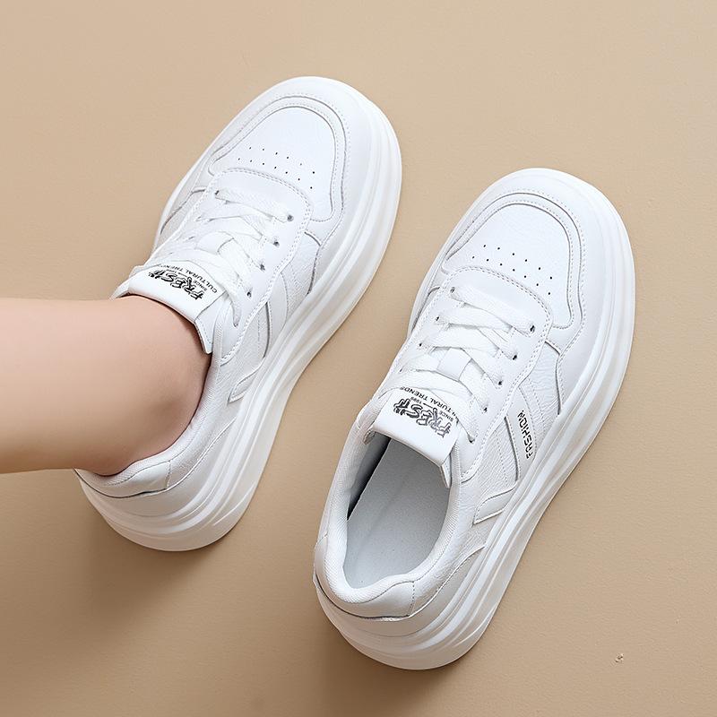 

Wenzhou shoes spot 2025 spring new women s shoes thick-soled heightened white shoes children s flat-soled casual sports shoes 35 белый