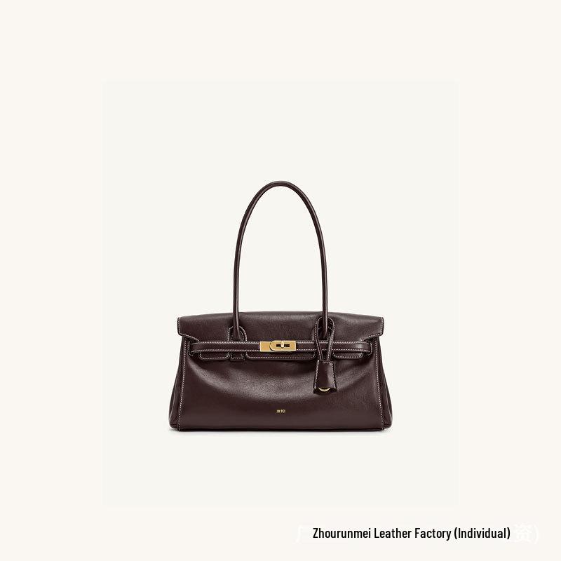 JWPEI Yara Genuine Leather Baguette Shoulder Bag - 2025 New Design for Women