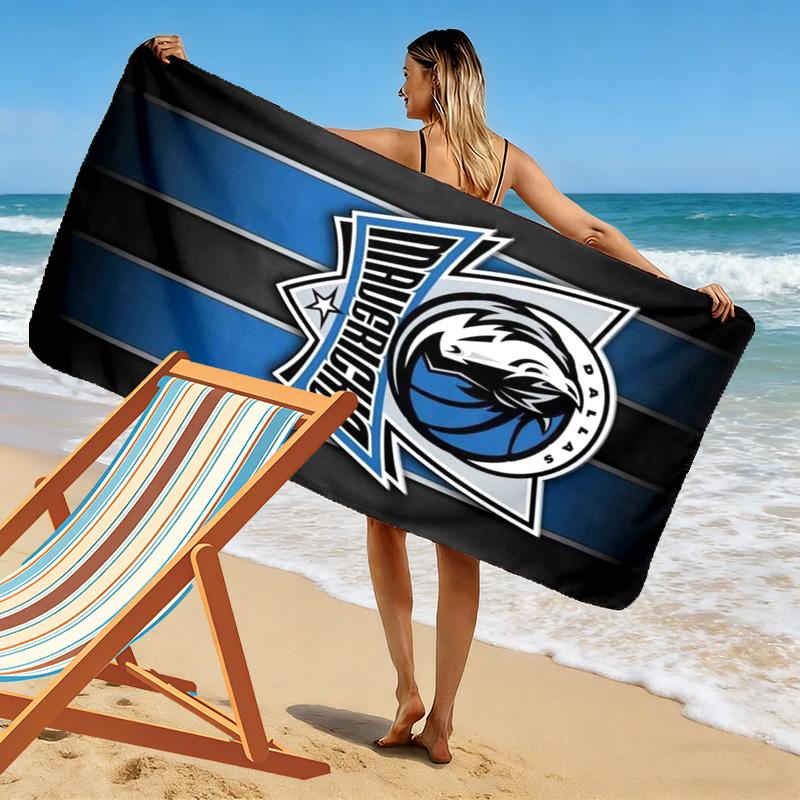 Dallas Mavericks Print Beach Towel, Large Soft Quick Dry Towel for Beach Camping Swimming