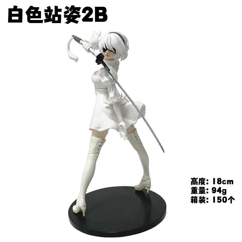13-15cm YoRHa Nr.2 Typ B Typ A Actionfigur Modell Sammlung Spielzeug Schönes Mädchen Requisiten Puppe