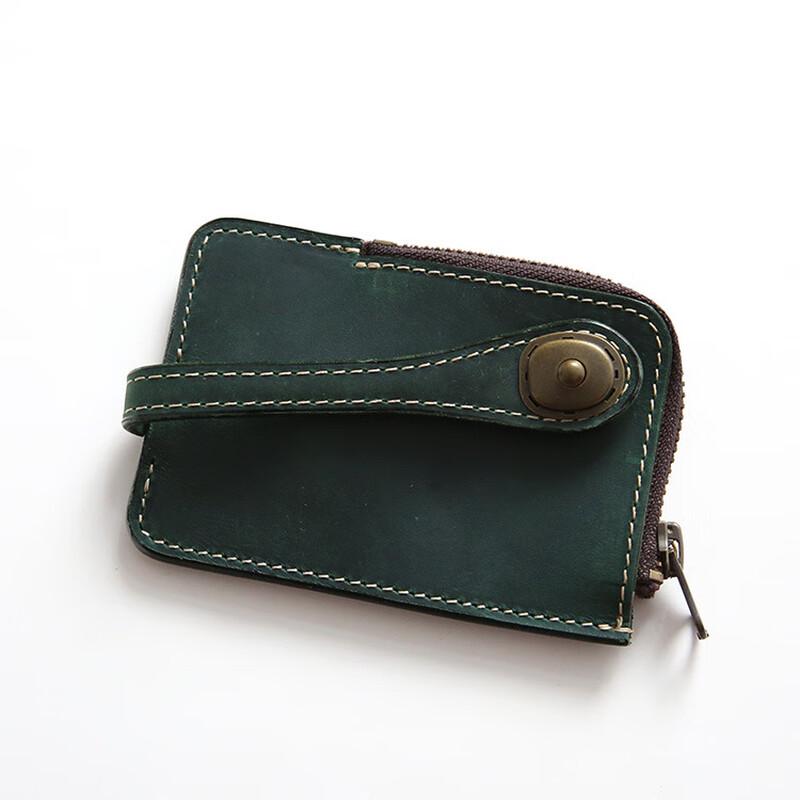 WIPELO Retro Crazy Horse Leather Key Pouch