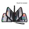 5 Layer Colored Lead Pencils Storage Bag 200 Holes Student Pen Case Teens Adults