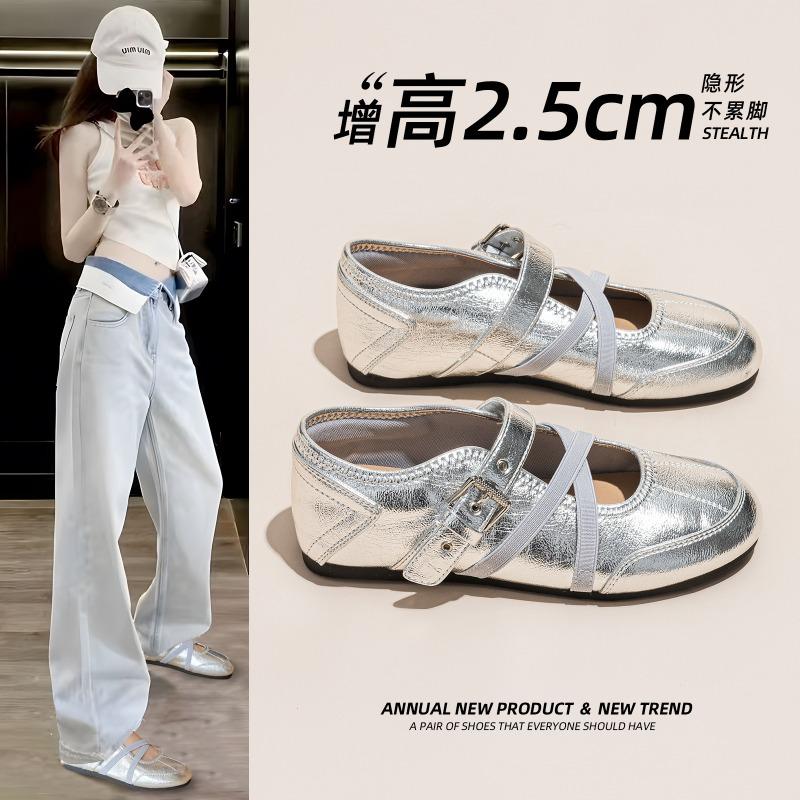 Kleine einzelne Schuhe Damen Sommer Neu Mary Jane Schuhe Freizeit Sport Flach College Stil Frühling Vielseitig Damenschuhe