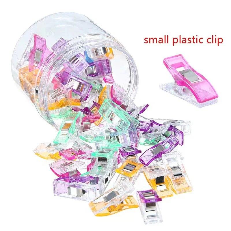 5/10/2030/50/100 Stück Nähklammern-Ordner mit Plastikboxen für Bastelwerkzeuge Bücher Handarbeiten Plastikclips in verschiedenen Farben sind leicht zu sortieren