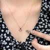 New High-quality Mini Small Diamond-encrusted Agate Gourd Necklace Design Collarbone Chain