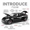 1:24 Model 3 Diecast Toy Car Model Pull Back Doors Openable Sound & Light Educational Collection Gift For Kids