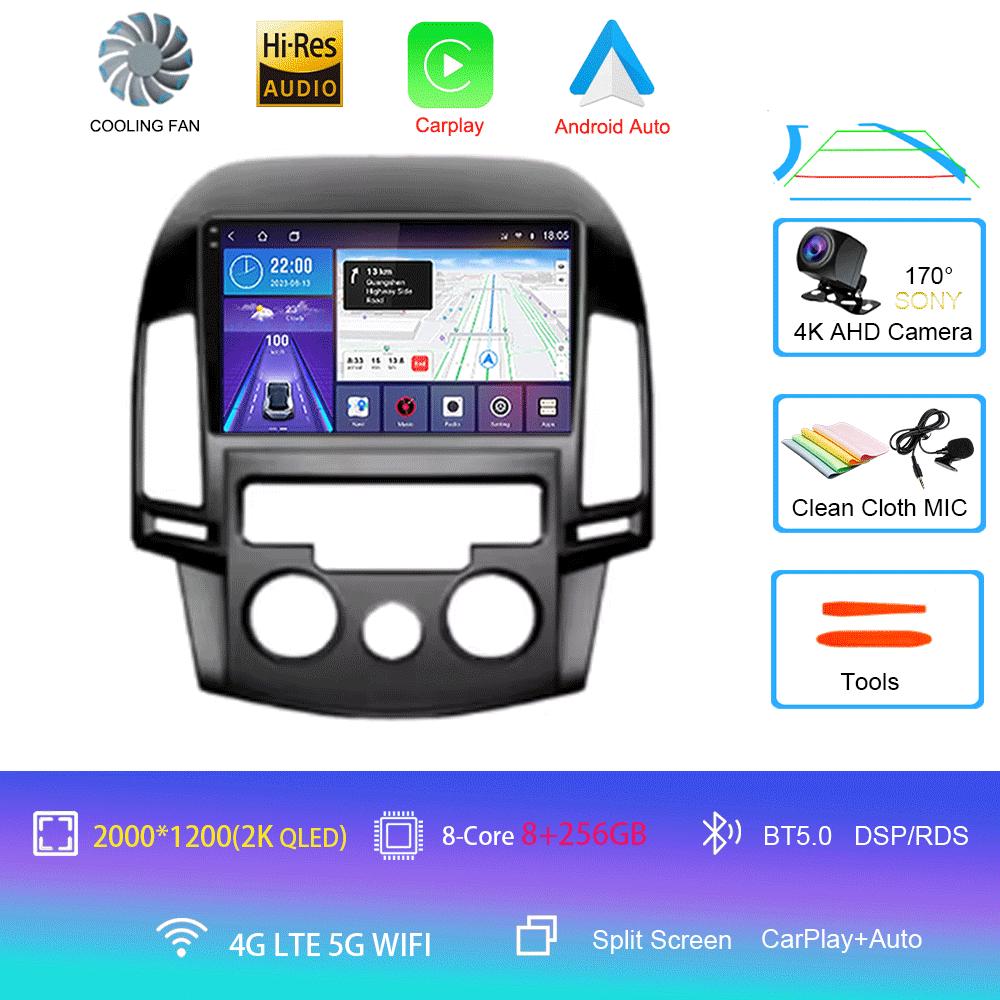 For Hyundai I30 2006 2007 2008 2009 2010 2011 Android 14 Auto Multimedia 4G WIFI No DVD Player 2 Din Car Radio Carplay BT Video