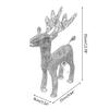 Christmas Wrought Iron Deer Figurine with Led Light Holiday New Year Party Decor