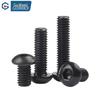 GUWANJI Hex Socket Flat Round Head Screws, Grade 10.9