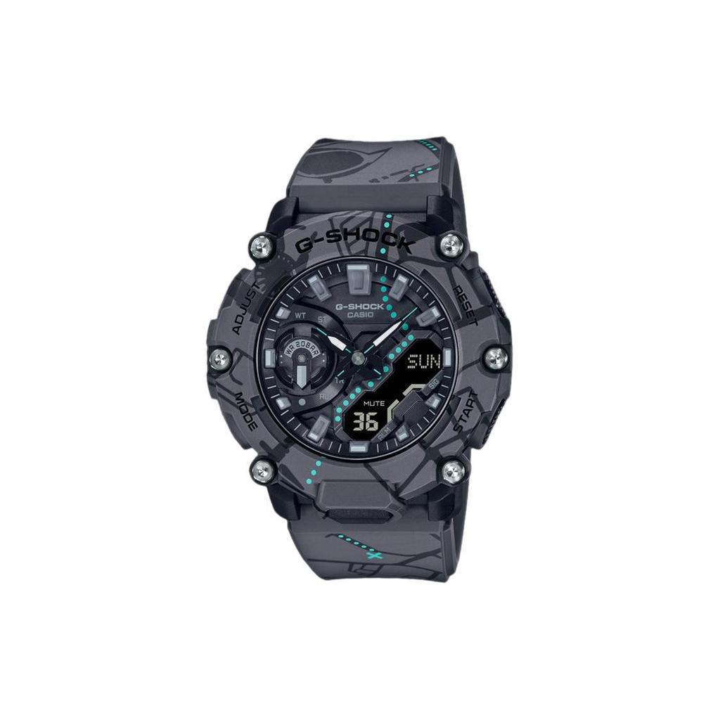 Casio Men Liquid Crystal/Analog Dual Display Series Black Watch GA-2200SBY-8A GA-2200SBY-8A