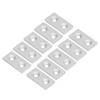 10Pcs Aluminum   End   Alloy Metal Cover Plate Linr Moving Parts 3060 Double Holes