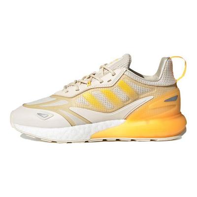 Originals ZX 2K Boost 2.0 Stoff Retro Vielseitig Sportlich Rutschfest Langlebig Low-Top Lifestyle Freizeitschuhe Damen Sneaker Khaki-Gelb GZ7823