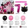 132pcs Black Cat Crown Foil Balloons Arch Kit Happy Birthday Party Decorations 32inch Digit Kids Girl Boy 1-9 Years Old Supplies