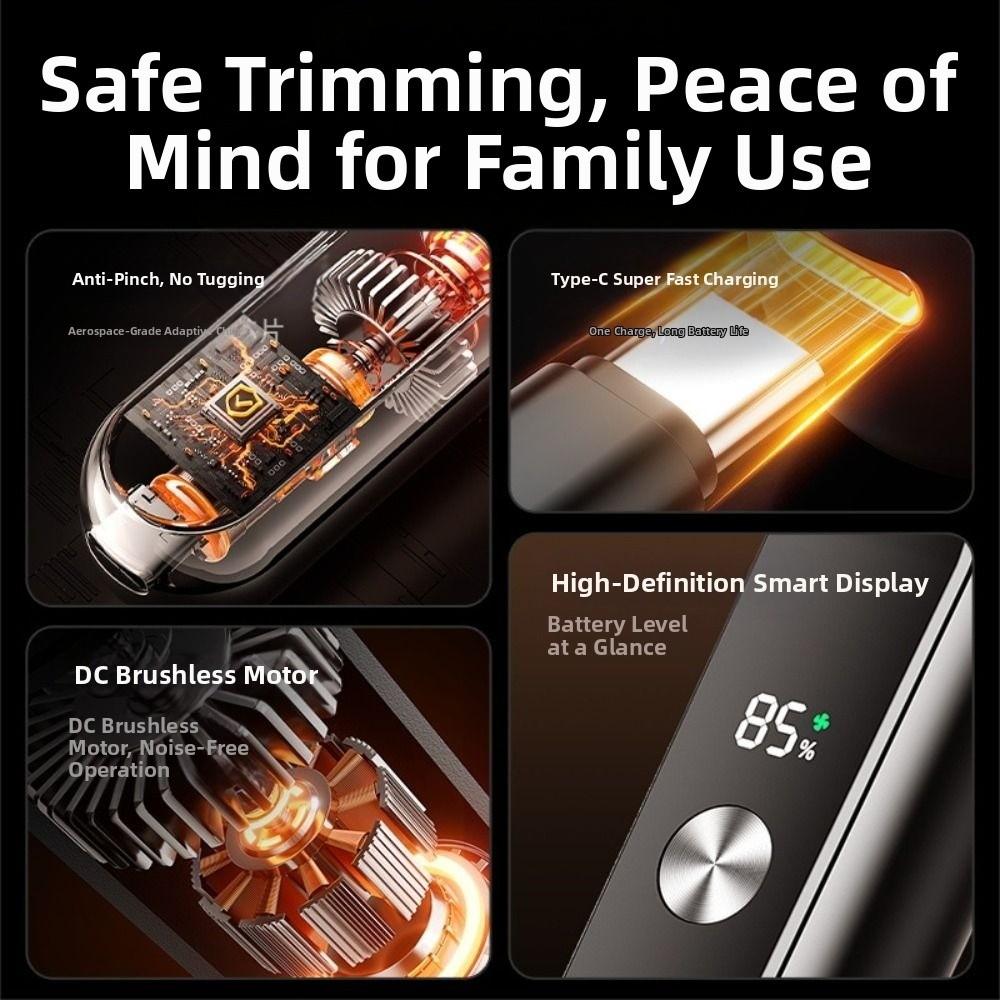 Efficient Electric Nose Hair Trimmer LED Digital Display Nose Hair Remover  for Nose Eyebrows Ear