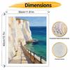 Digital oil painting kits of white coastal cliffs and blue ocean are ideal for professional art purposes and home wall decoration.