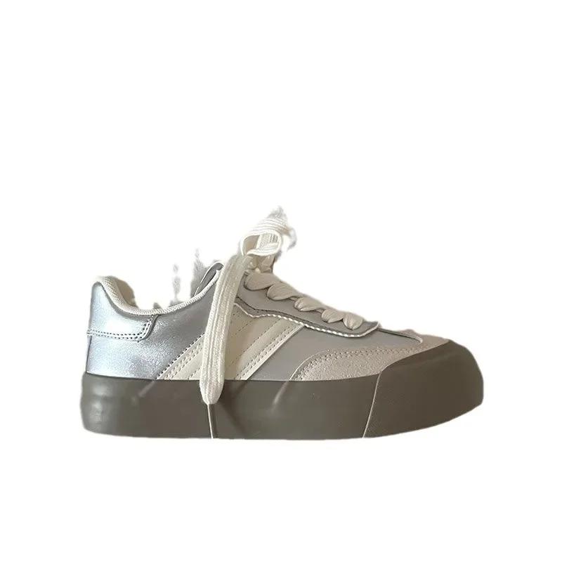 Fashion Thick-soled German Training Explosion 2025 New Mint Green and White Shoes Student Sports and Leisure Shoes Board Shoes