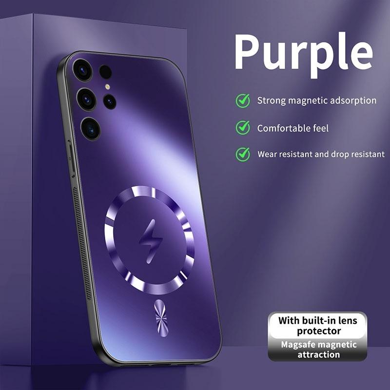 For Samsung Galaxy S26 Plus S26 Ultra Case Integrated magnetic light-absorbing fashion ice image frosted surface shock absorption box