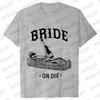 Funny Bride Or Die TShirt Halloween Bachelorette Party Shirt Till Death Do Us Party Tops Bridal Shower Matching Team Bride Tees