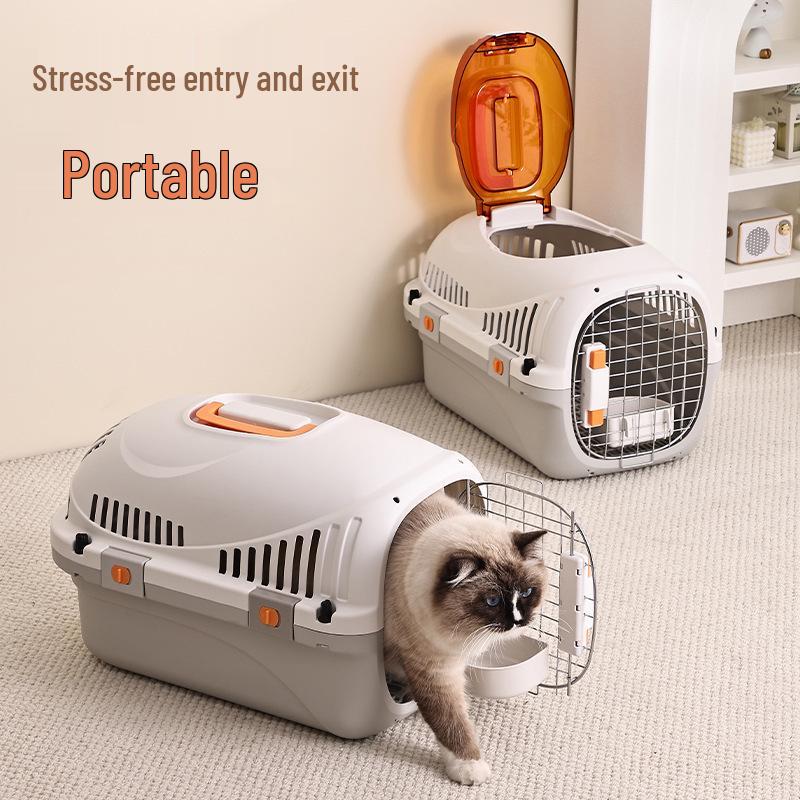 Pet Airline Carrier: Portable, Breathable Travel Cage for Cats and Dogs