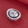S999 Sterling Silver Chinese Ingots Spacer Beads 3D Fu Cai for DIY Bracelets & Necklaces.