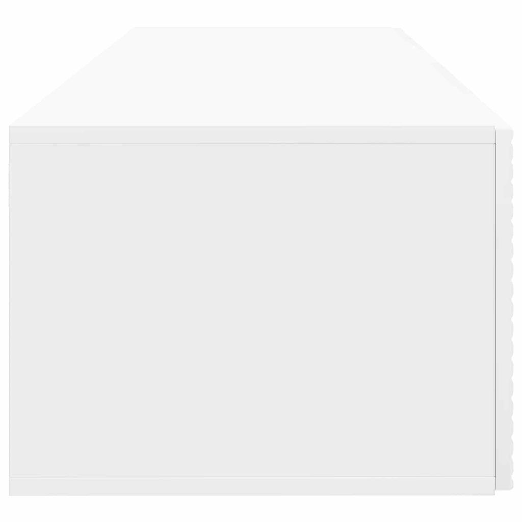 Wall Mounted TV Cabinet Glossy White 98 X 41 X 30 Cm