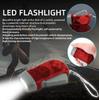 LED Camping Lamp Light for Outdoor Home 3 Colors Hand Pressing Dynamo Crank Power Wind Up Flashlight Mini Self Generating Torch