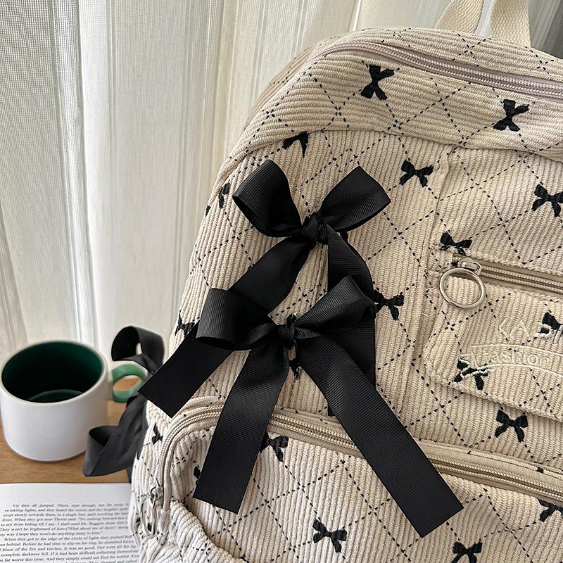 Student Schoolbag Women's Bow Large Capacity Backpack Laptop Backpack