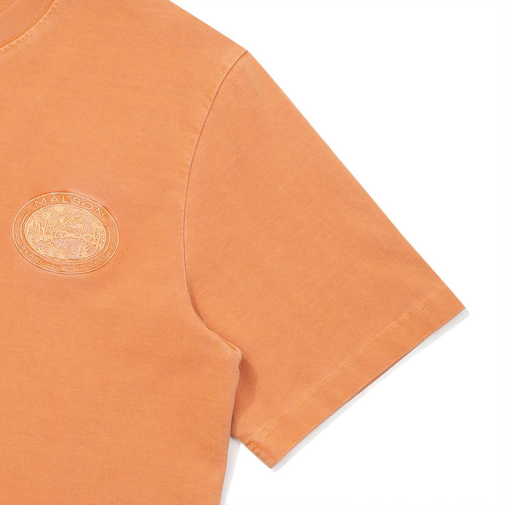 MALBON GOLF Antilles Pigment Round T-Shirt Orange