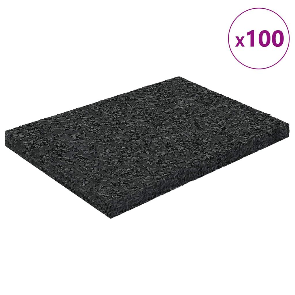 Rubber Granulate Patio Mat Black 6 X 9 X 0.6 Cm Rubber