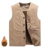 Gilet da Uomo in Puro Cotone Canottiera Senza Maniche Gilet Oversize con Peluche per Abbigliamento da Uomo
