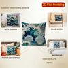 2D Ocean Waves & Seashells Decorative Pillow Covers Pattern Cushion Cover Suitable For Sofa Bedroom Car Pillow Cover