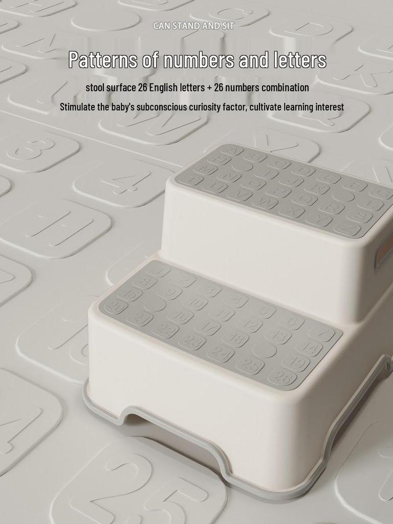 Kids' Anti-Slip Step Stool: Footrest & Washstand for Tooth Brushing